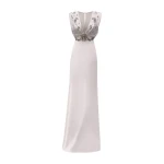 Gemy Maalouf V-Neckline Crepe Long Dress