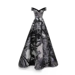 Gemy Maalouf Wide Draped Skirt Gown
