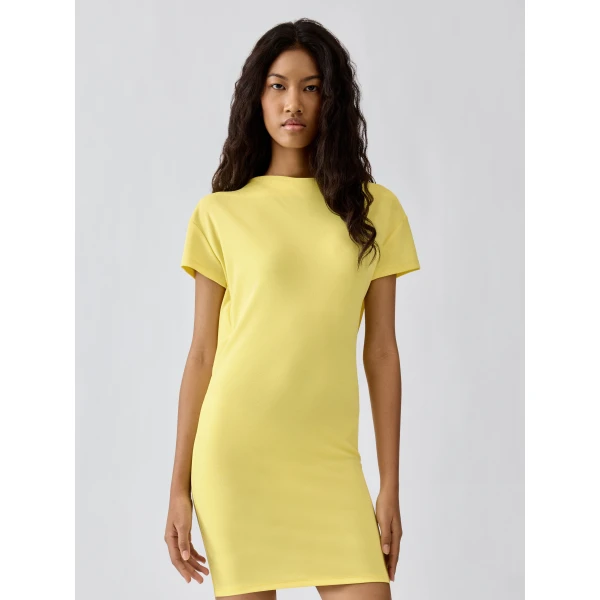 yellow the mistral short-sleeve dress