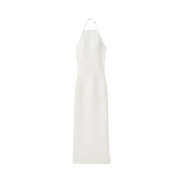 The Tablier Knit Dress in Off-White