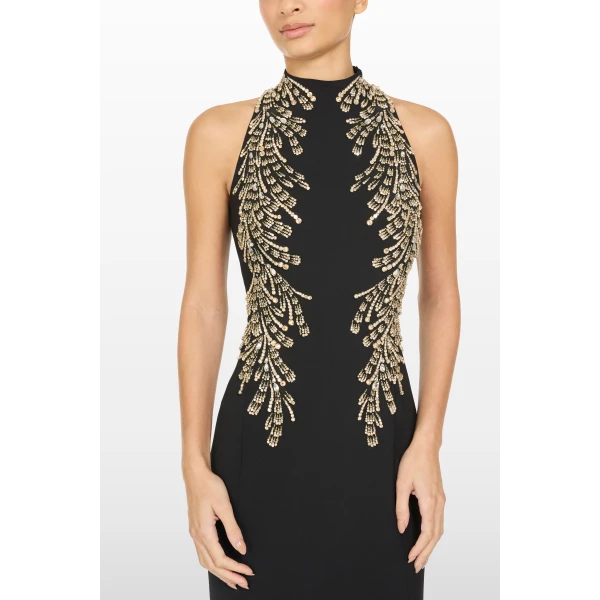 embellished evening gown