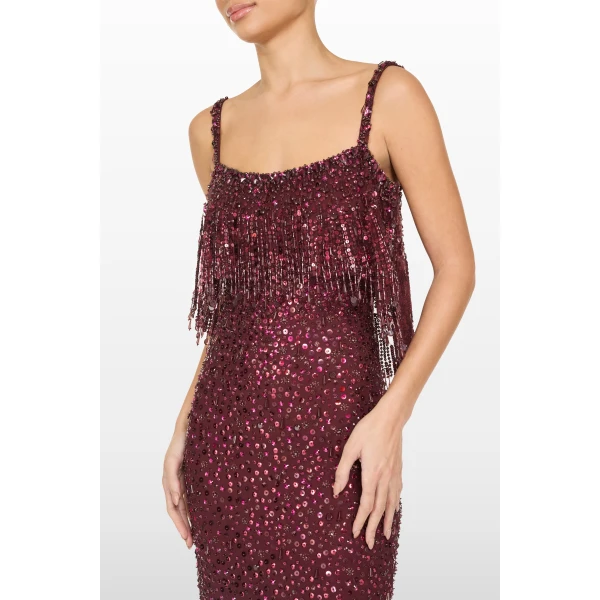 embellished evening gown