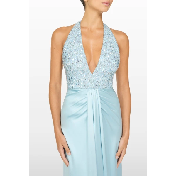 embellished evening gown