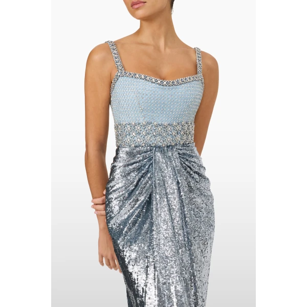 embellished evening gown