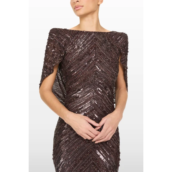 embellished evening gown