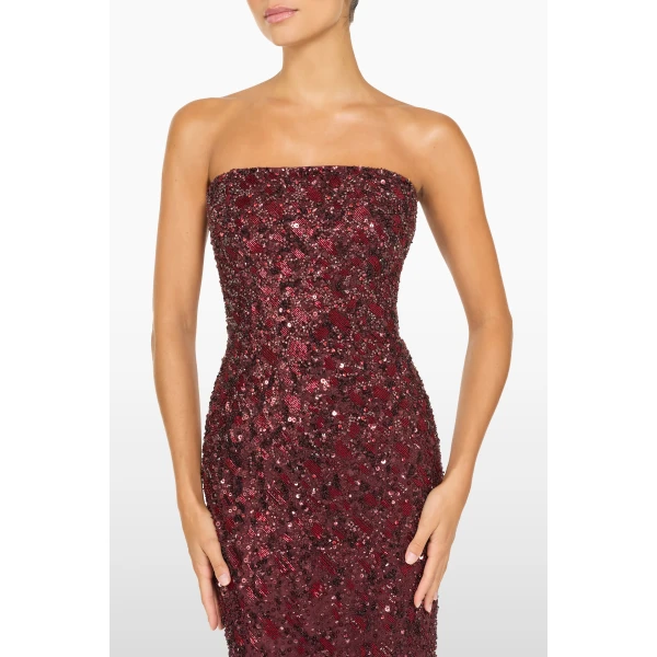 embellished evening gown