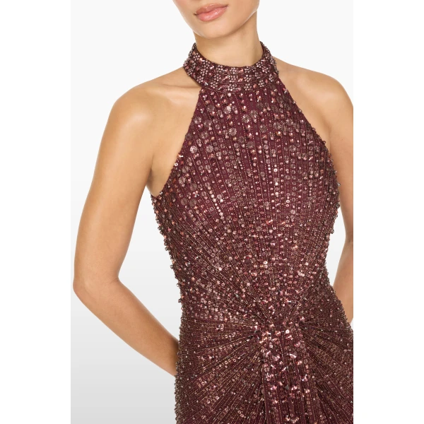 embellished evening gown