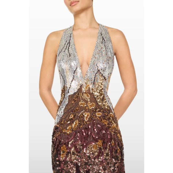 embellished evening gown
