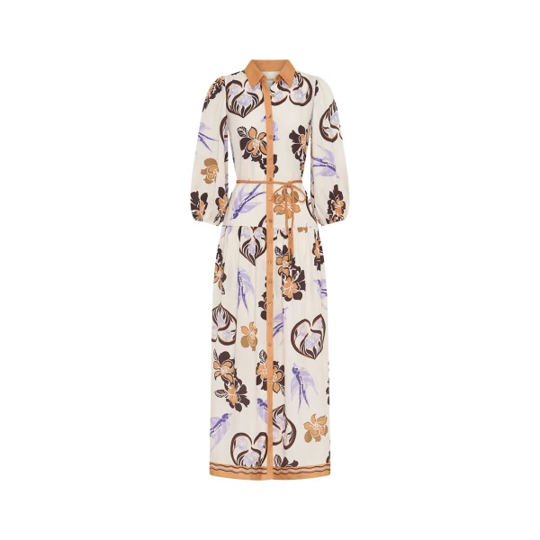 Marit Maxi Dress in Cream Tan