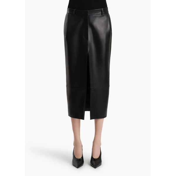 Anden Skirt in Black Leather