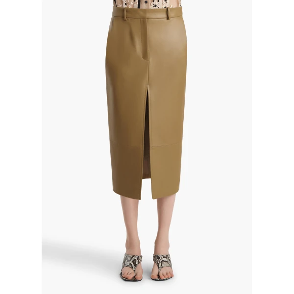 Anden Skirt in Golden Ochre Leather