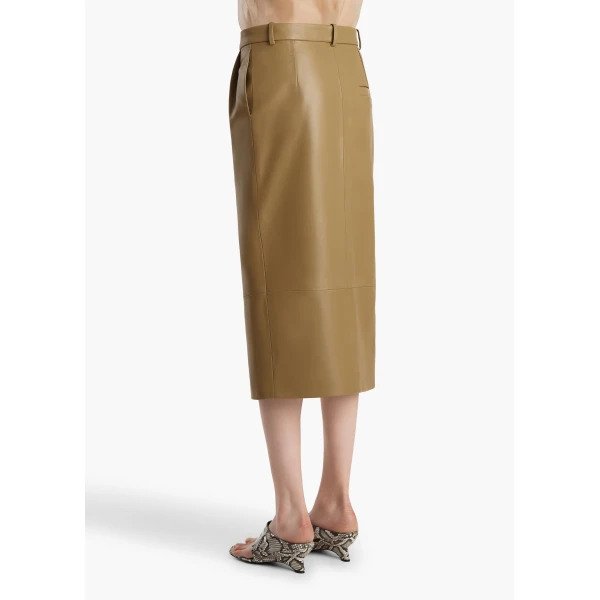 Golden Ochre Leather skirt