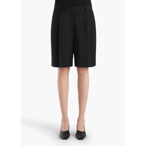 Auggie Short in Black Wool