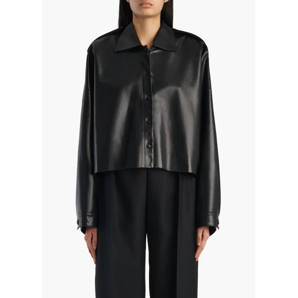 Bodine Top in Black Leather