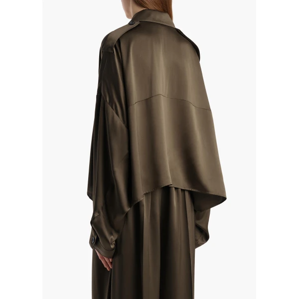 Dark Olive Silk top