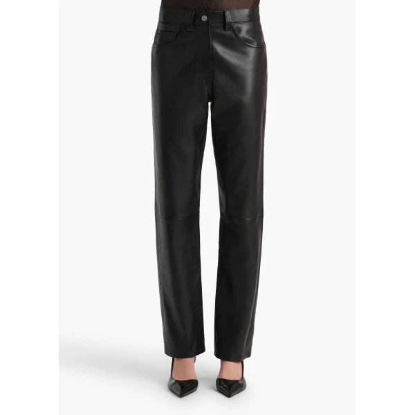 Callum Pant in Black Leather