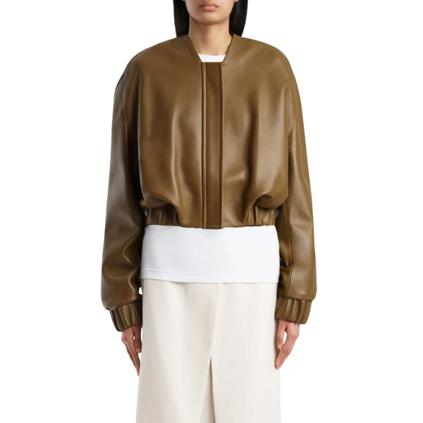 Cordan Jacket in Dark Olive Leather