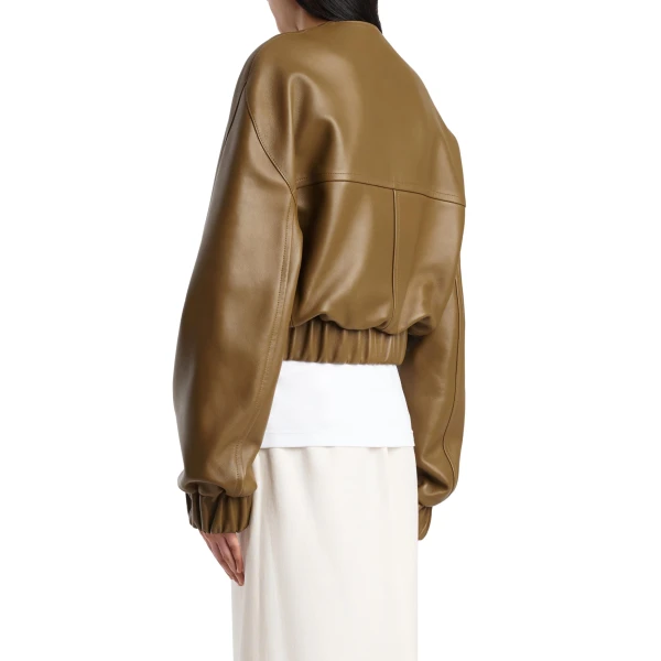 Dark Olive Leather jacket