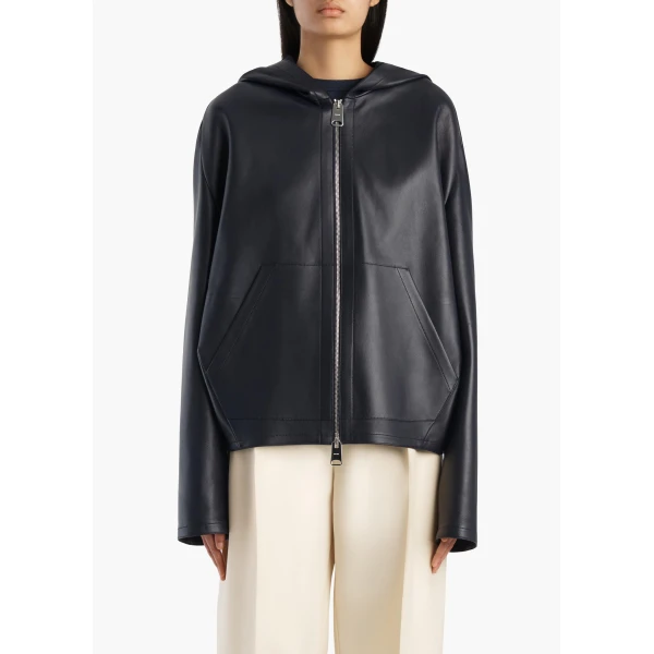 Darlo Jacket in Dark Navy Leather