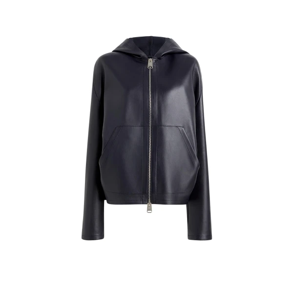 Darlo Jacket in Dark Navy Leather