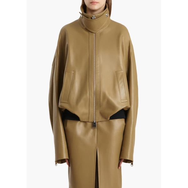 Hamett Jacket in Gold Ochre Leather