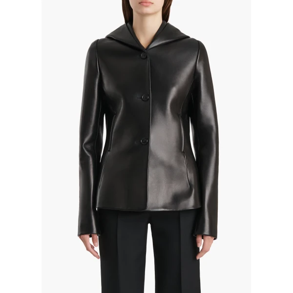 June Jacket in Black Leather