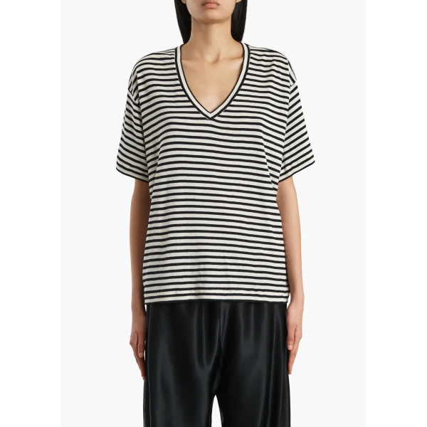 Linda T-Shirt in Black and Off White