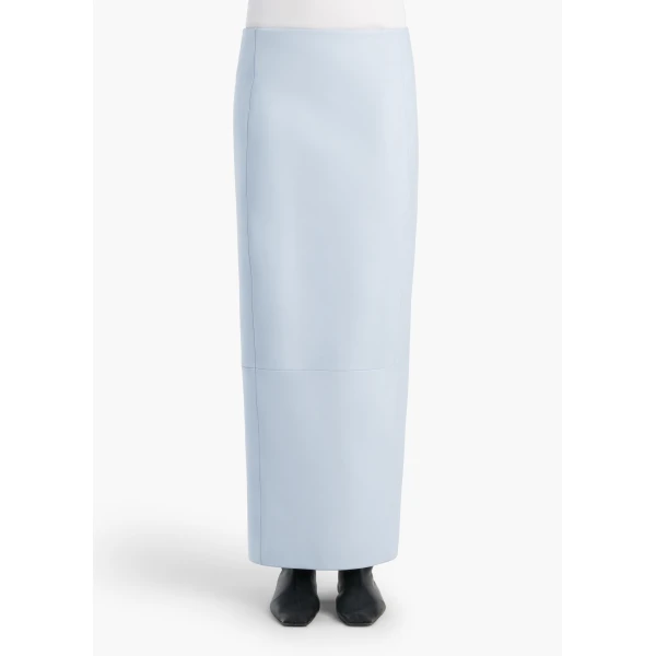 Lyle Skirt in Sky Blue Leather