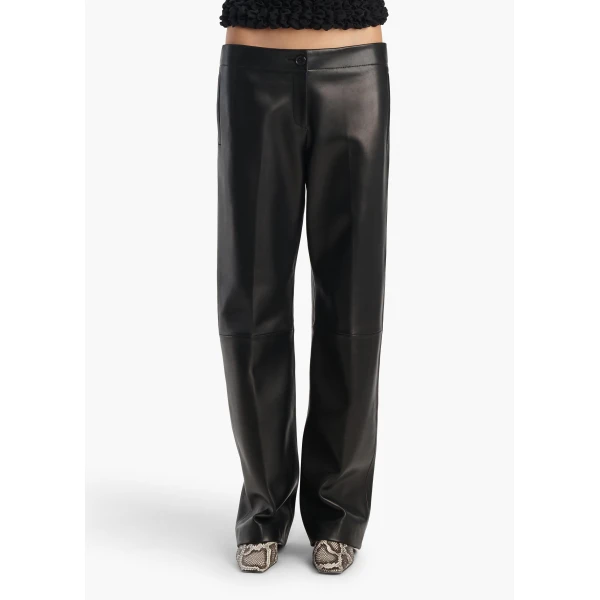 Mita Pant in Black Leather