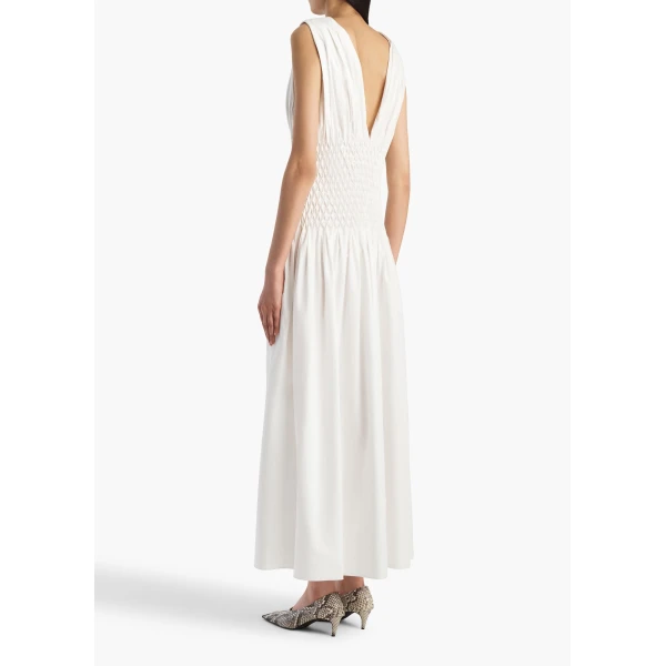 Nola Dress in Chalk Cotton