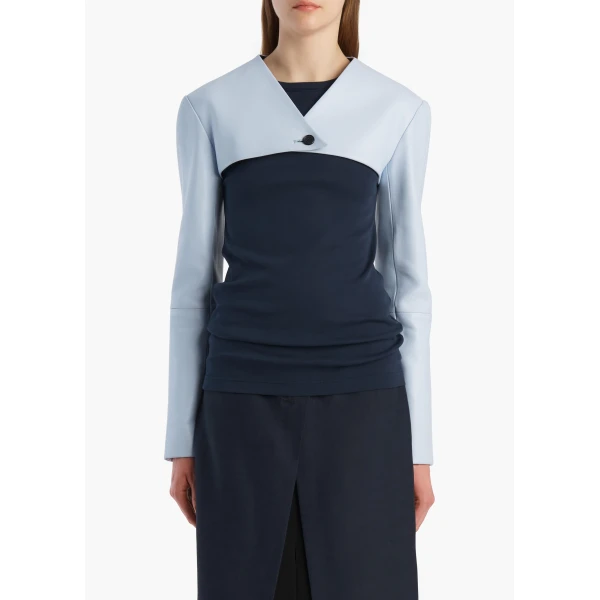Onno Jacket in Sky Blue Leather