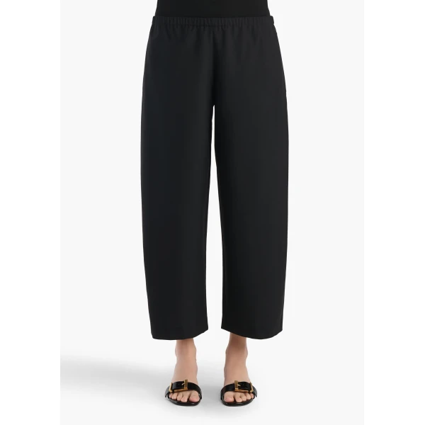 Roma Pant in Black Wool