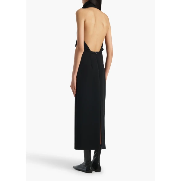Roxanne Dress in Black Crepe