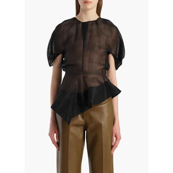 Rumi Top in Black Silk