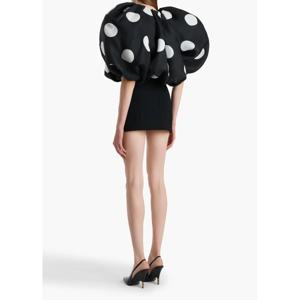 Siel Dress in Black with Large White Dots