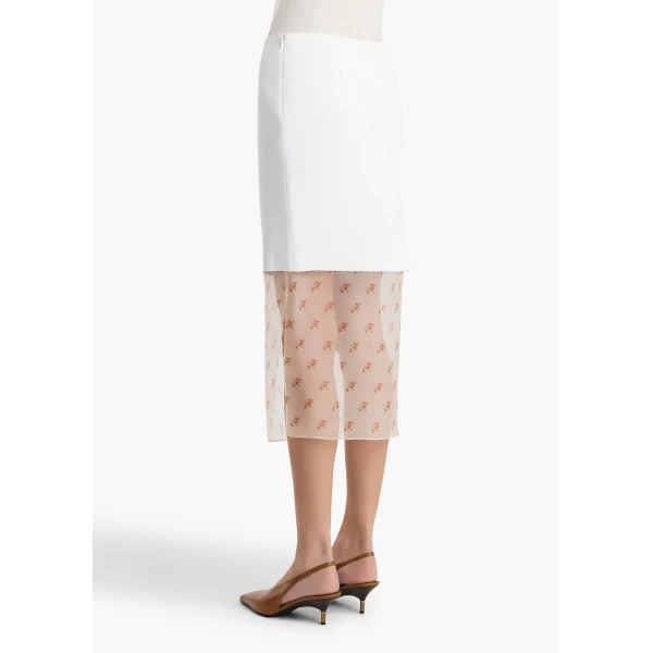 Chalk with Ditsy Rose Print skirt