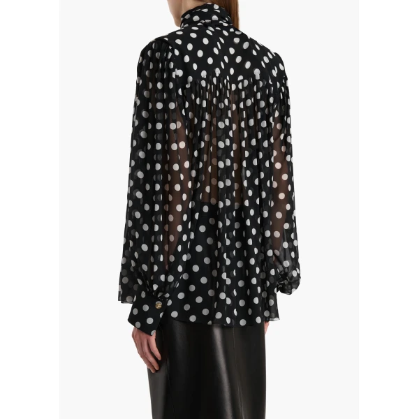 Black with White Dots top