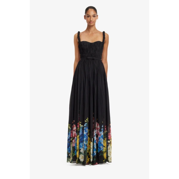 Angelina Ruffled Floor Length Dress