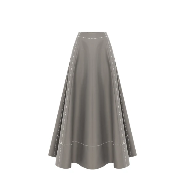Leo Lin Elina Maxi Skirt in Steel
