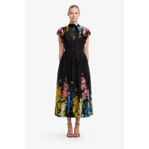 Grace Flutter Sleeve Midi Dress