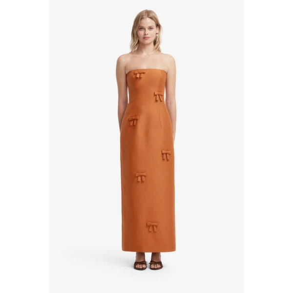 Rayna Bow Bustier Maxi Dress