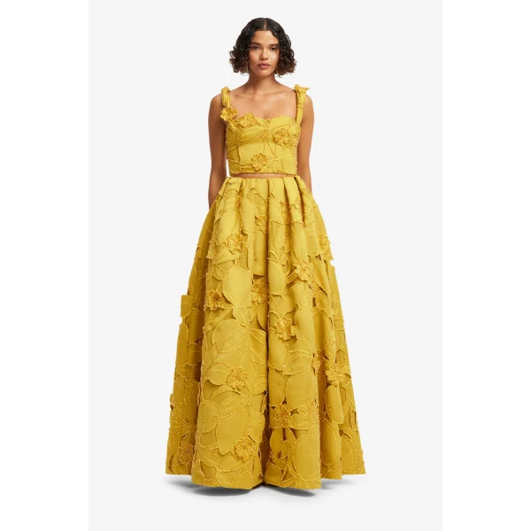 Victoria Embellished Puff Maxi Skirt