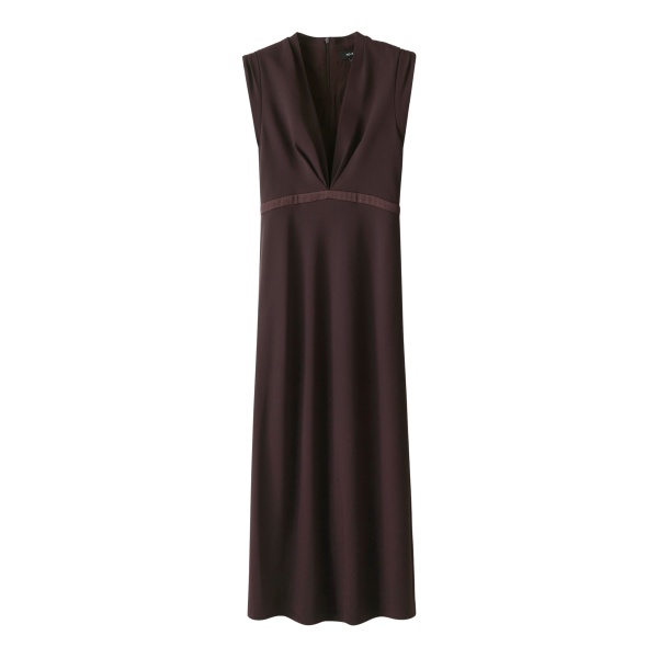 ME+EM ME+EM 2-in-1 Bias Maxi Dress in Cocoa Brown - Dresses - Intelligent British Fashion at Coveti
