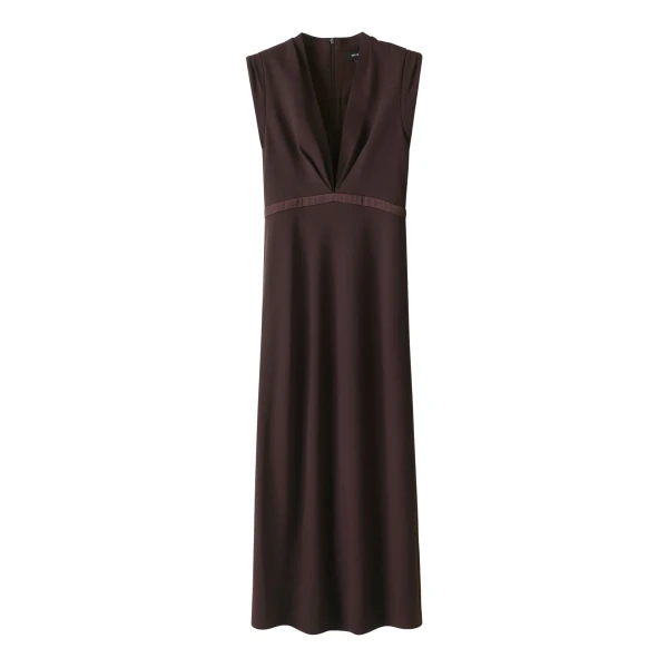 ME+EM ME+EM 2-in-1 Bias Maxi Dress in Cocoa Brown - Dresses - Intelligent British Fashion at Coveti