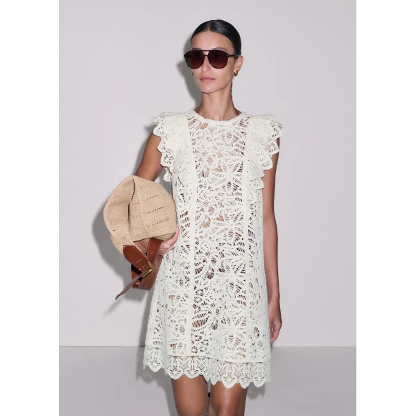 ME+EM ME+EM 2-in-1 Dress in Light Cream - Dresses - Intelligent British Fashion at Coveti