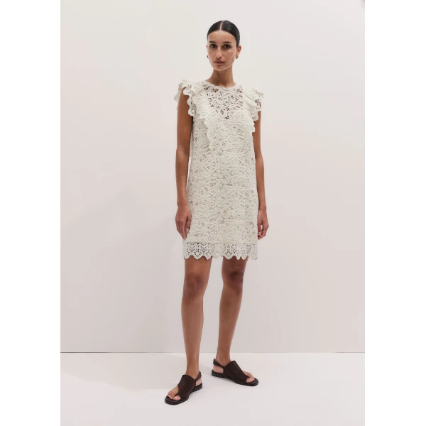 ME+EM ME+EM 2-in-1 Dress in Light Cream - Dresses - Intelligent British Fashion at Coveti