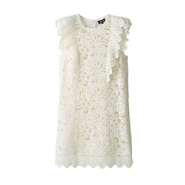 ME+EM ME+EM 2-in-1 Dress in Light Cream - Dresses - Intelligent British Fashion at Coveti