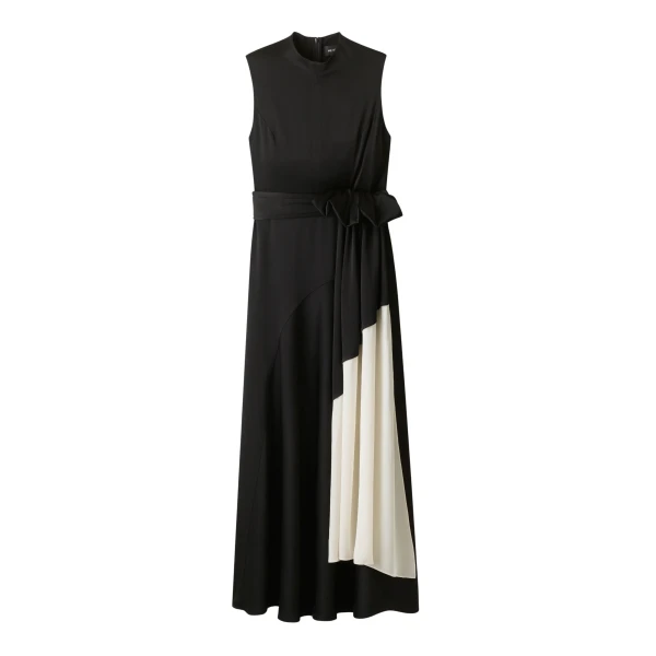 ME+EM ME+EM 2-in-1 Full-Length Dress in Black/Cream - Dresses - Intelligent British Fashion at Coveti