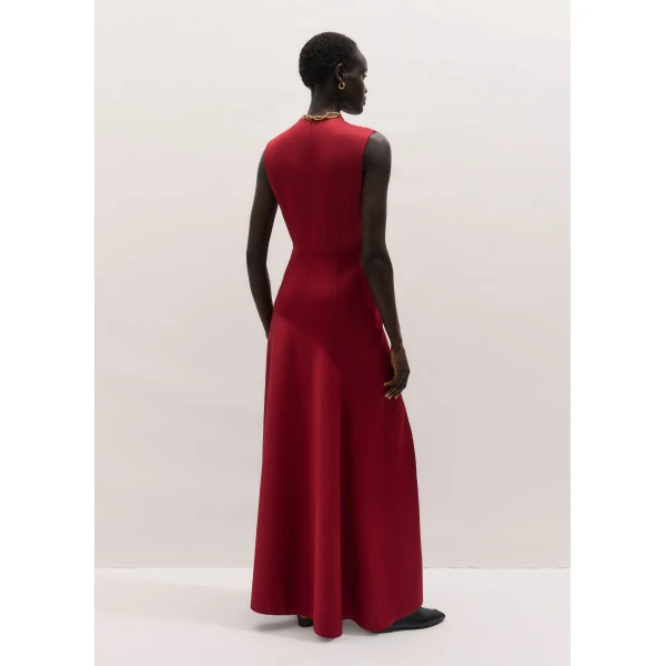 ME+EM ME+EM 2-in-1 Full-Length Dress in Pomegranate Red/Pink - Dresses - Intelligent British Fashion at Coveti