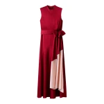 ME+EM ME+EM 2-in-1 Full-Length Dress in Pomegranate Red/Pink - Dresses - Intelligent British Fashion at Coveti